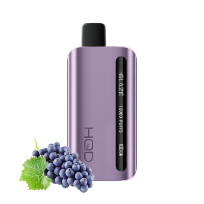 Электронная сигарета HQD GLAZE 12000 Grape (Виноград) 2% 12000 затяжек