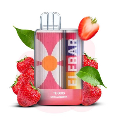 Электронная сигарета Elf Bar TE6000 Strawberry (Клубника) 5% 6000 затяжек