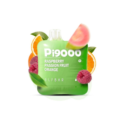 Электронная сигарета Elf Bar Pi9000 Raspberry Passion Fruit Orange (Малина Маракуйя Апельсин) 5% 9000 затяжек