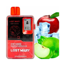 Электронная сигарета Lost Mary OS12000 Double Apple Ice (Двойное Яблоко Лед) 2% 12000 затяжек