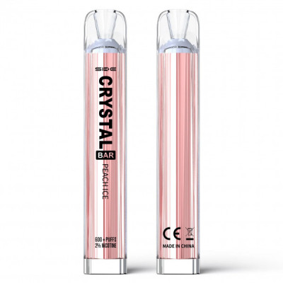 Электронная сигарета Crystal Bar Peach Ice (Персиковый лед) 2% 600 затяжек