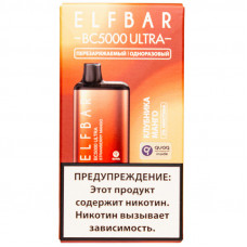 Электронная сигарета Elf Bar BC5000 Ultra Strawberry Mango (Клубника Манго) 2% 5000 затяжек