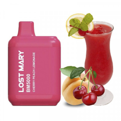 Электронная сигарета Lost Mary BM5000 Cherry Peach Lemonade (Вишнево-Персиковый лимонад) 2% 5000 затяжек