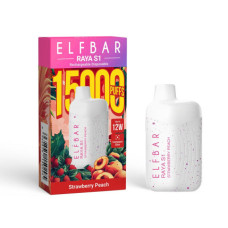 Электронная сигарета Elf Bar RAYA S1 Strawberry peach (Клубника Персик) 3% 15000 затяжек