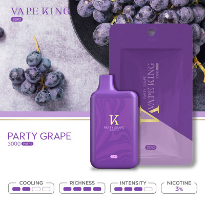 Электронная сигарета VAPEKING Zero 3000 затяжек - Party Grape