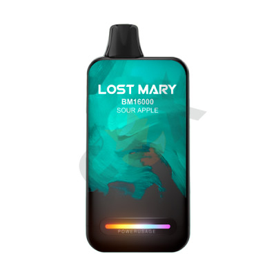 Электронная сигарета Lost Mary BM16000 Sour Apple (Кислое Яблоко) 2% 16000 затяжек