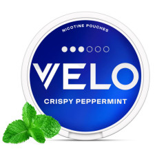 Снюс VELO Crispy Peppermint 14 г 10 мг/г (хрустящая перечная мята, безтабачный, тонкий)