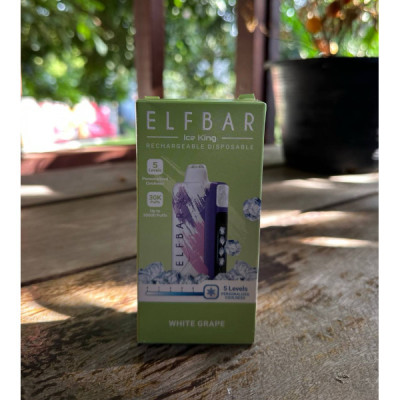 Электронная сигарета Elf Bar Ice king White Grape (Белый виноград) 5% 30000 затяжек