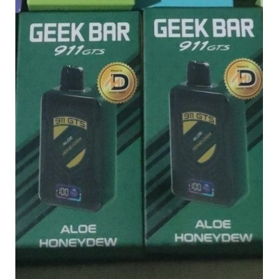 Электронная сигарета Geek Bar 911 GTS Aloe Honeydew (Алоэ Медовая дыня) 5% 18000 затяжек